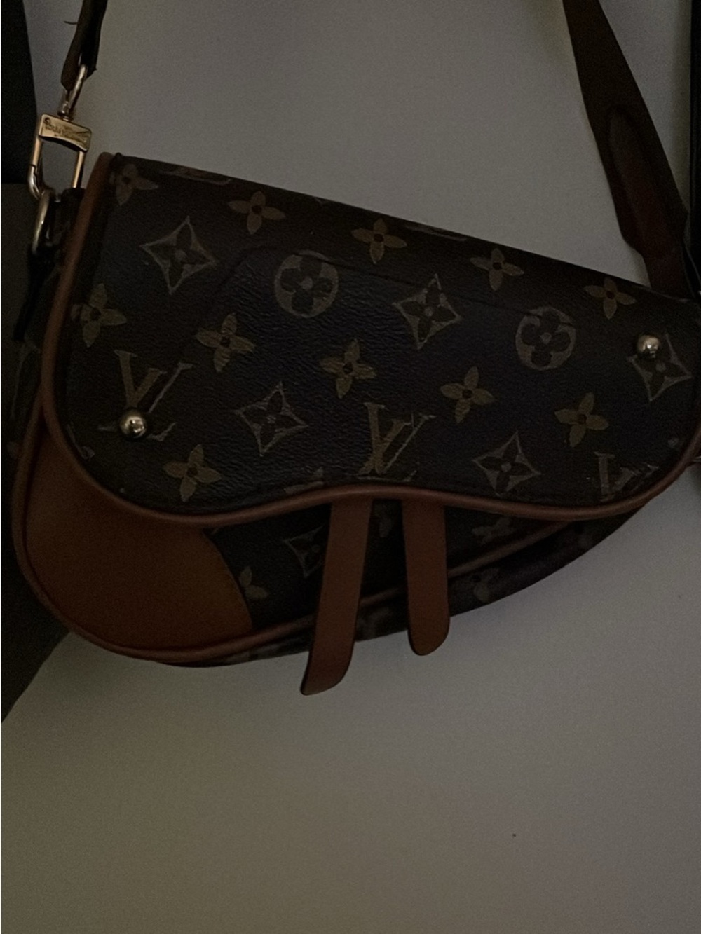 Louis Vuitton Monogram Saddle Crossbody in Brown and Dark Brown